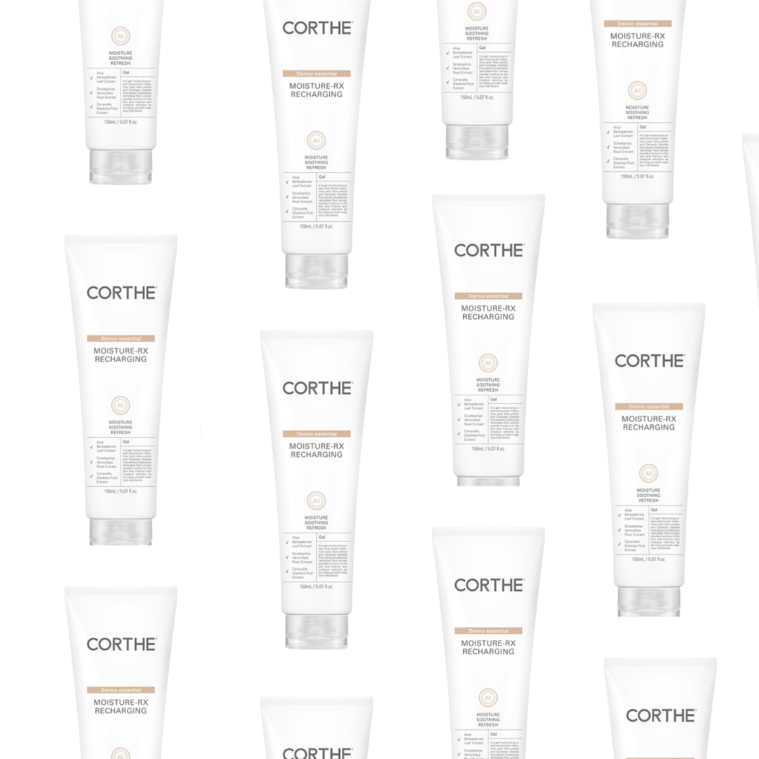overlay of the corthe moisture rx recharging gel at heaven on earth