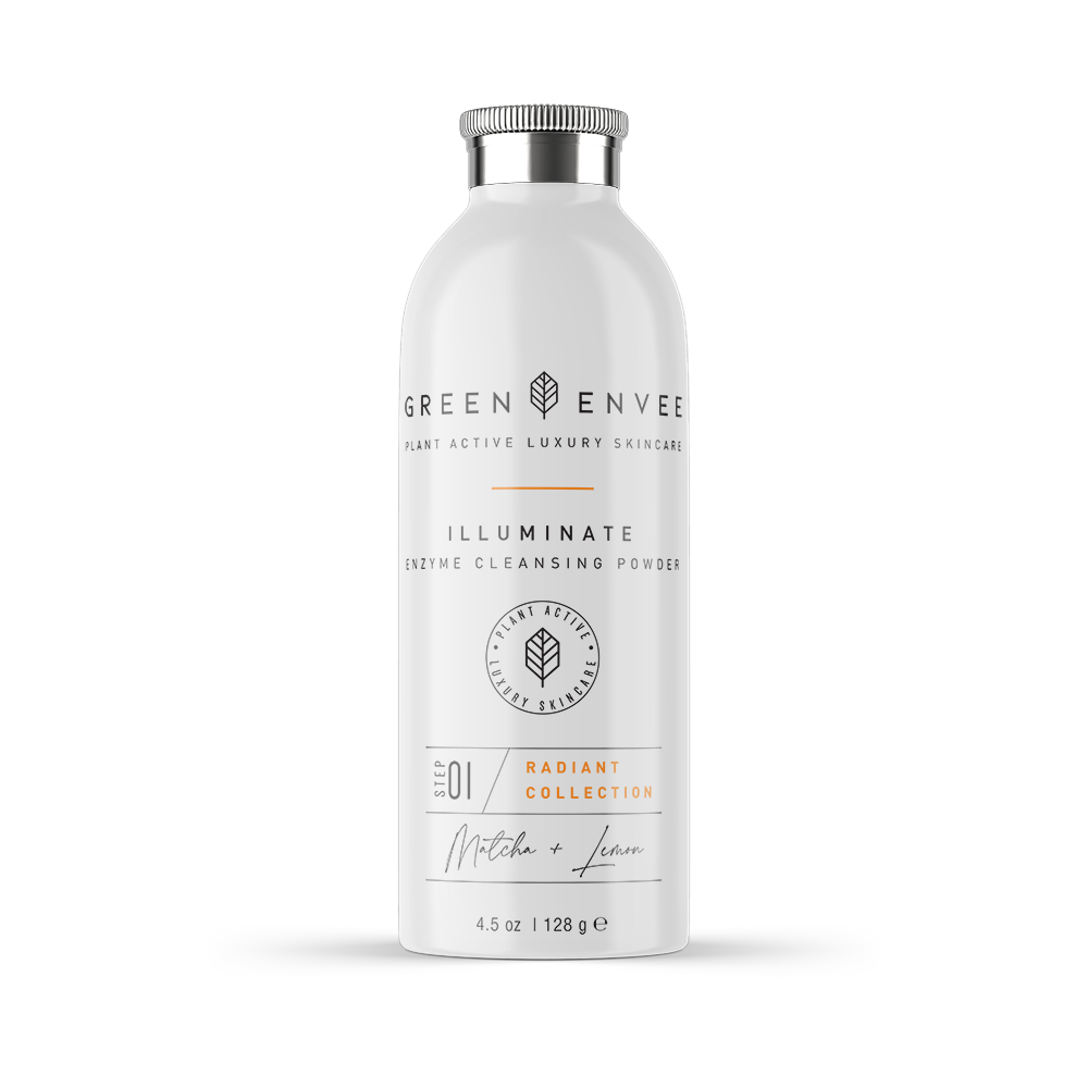 Green Envee Illuminate Enzyme Cleansing Powder.