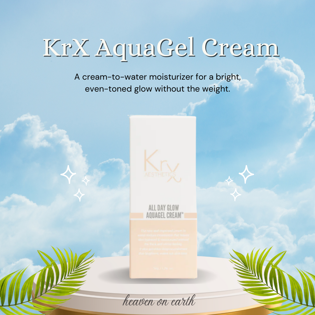 krx aqua gel cream on a pedestal in the sky sold at heaven on earth aspen