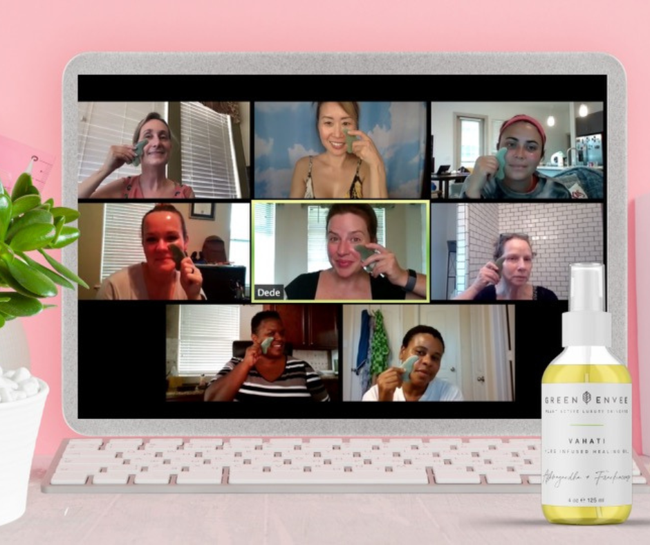 team-building virtual gua sha facials will have your team relaxed and sculpted!