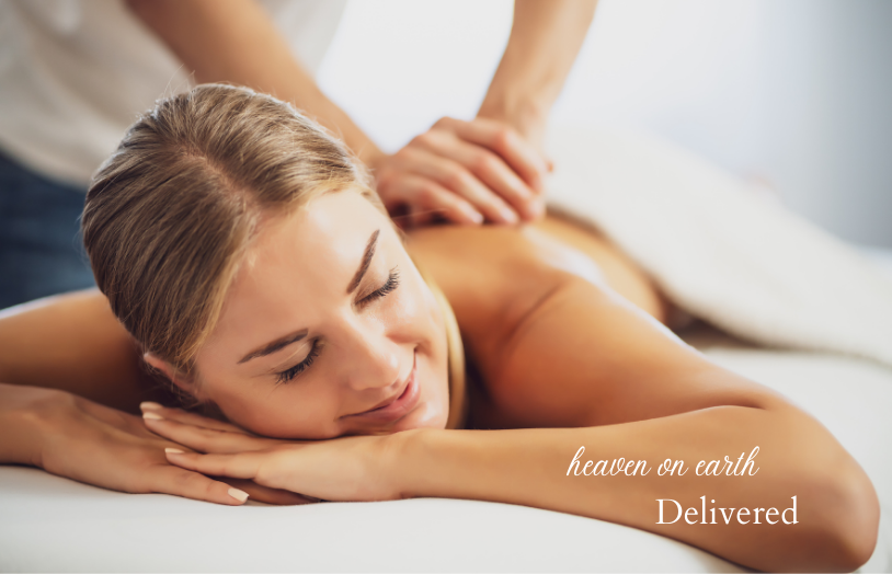 woman relaxing with heaven on earth - delivered for in room aspen massage from heaven on earth aspen 