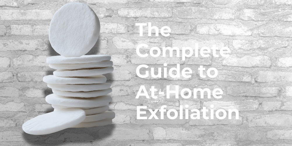 at-home exfoliating pads on a grey brick background for heaven on earth guide to at home exfoliation. 