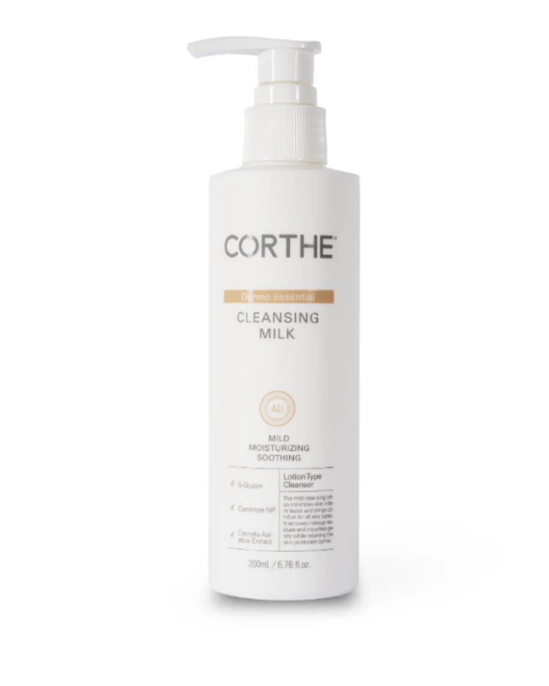 Corthe Dermo Essential Cleansing Milk on a white background