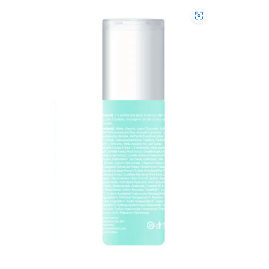 back of the krx cica recovery 2 in 1 face wash at heaven on earth aspen
