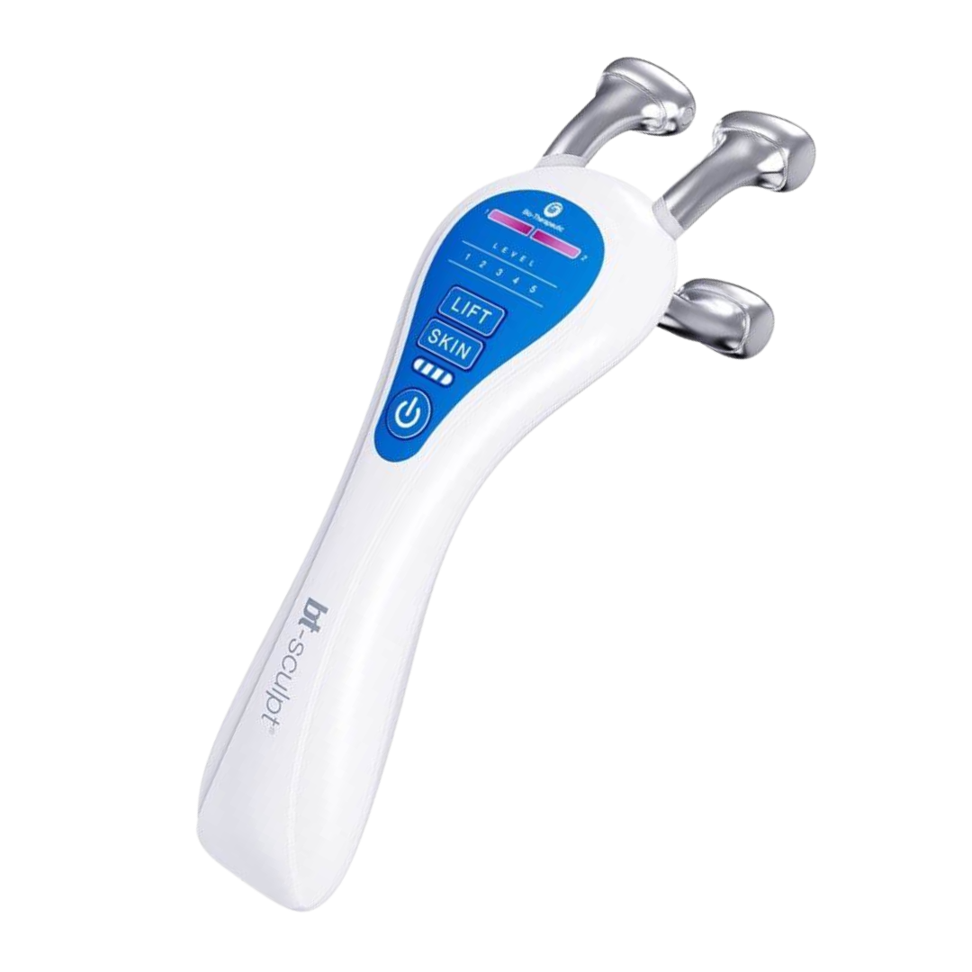 image of the handheld bio-therapeutics bt sculpt sold at heaven on earth aspen! it has four prongs to channel microcurrent 