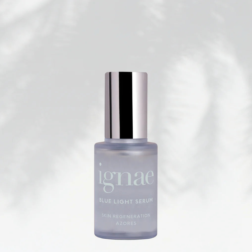 Ignae Blue Light Serum found at heaven on earth aspen protects your skin from harmful blue light emited from your devices