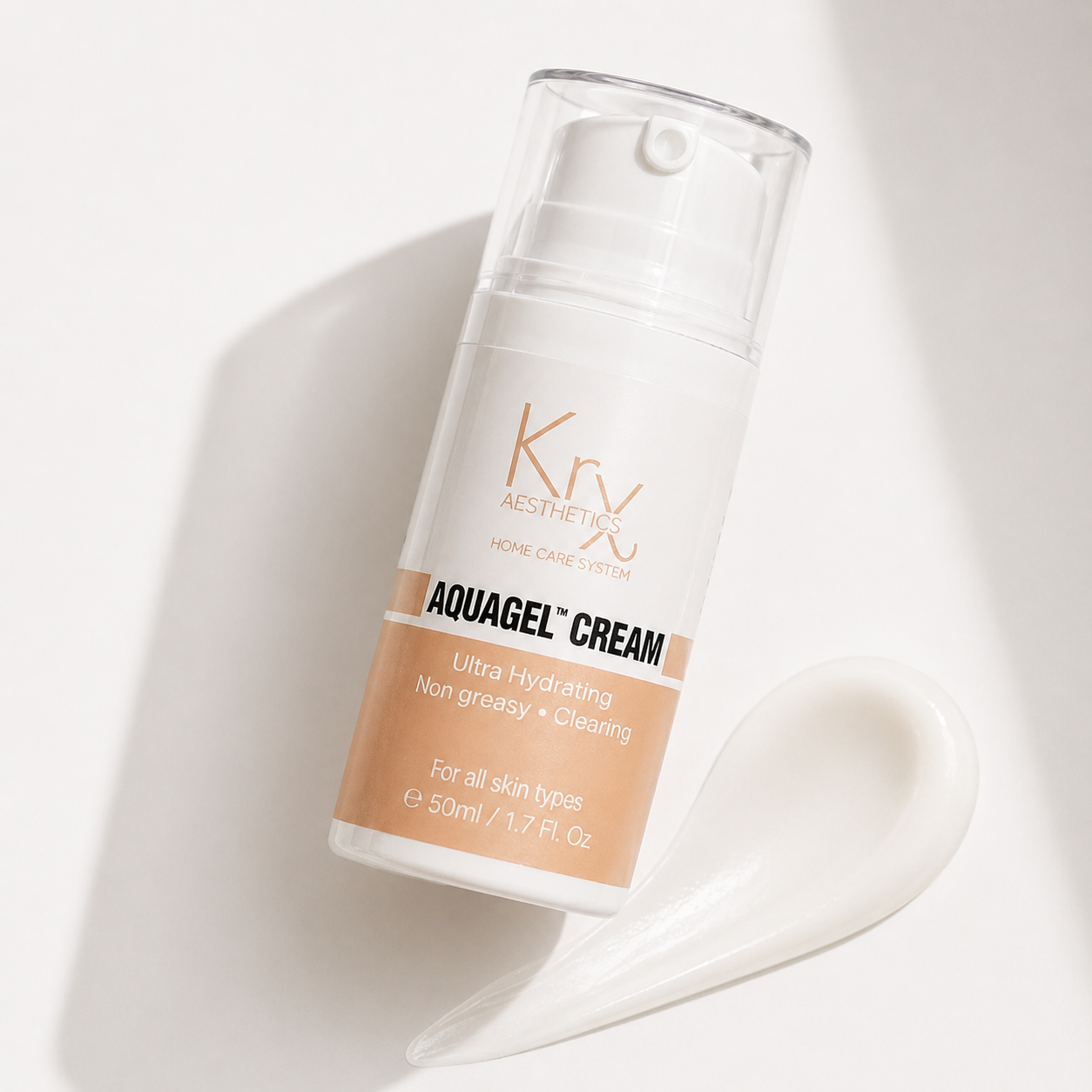 Kryx Aquagel Cream bottle on a white background