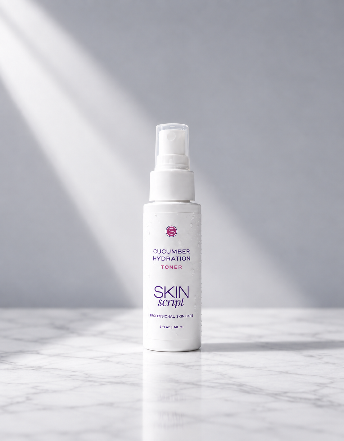 2 oz spray bottle of the skin script cucumber hydration toner 